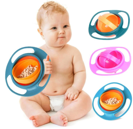 Rotating 360 Spill-Proof Baby Bowl