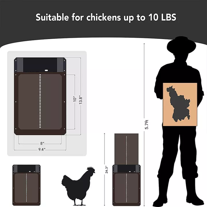 Automatic  Chicken Coop Door - Light Sensor Waterproof