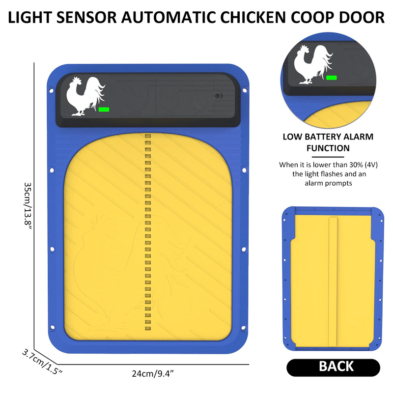 Automatic  Chicken Coop Door - Light Sensor Waterproof